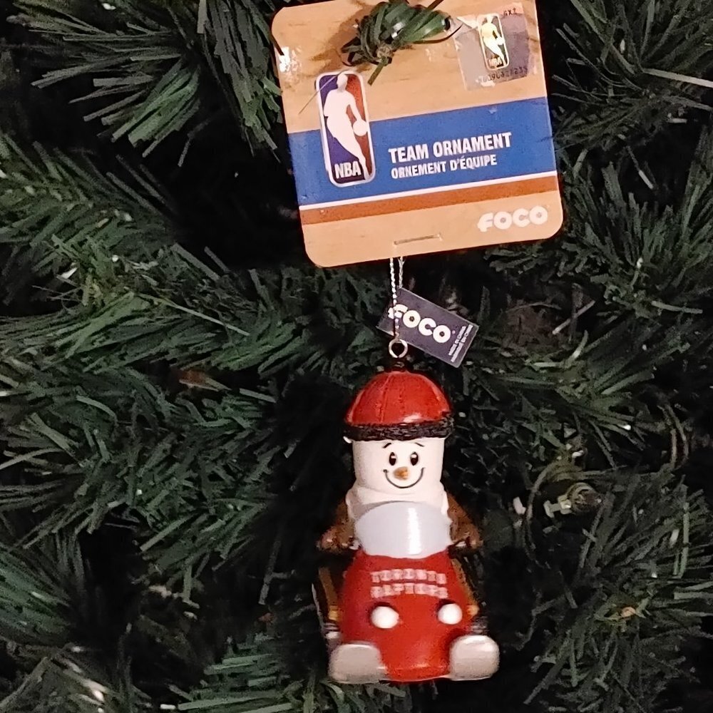 TORONTO RAPTORS TEAM ORNAMENT Smores Snowman BNWT NBA FOCO Official
